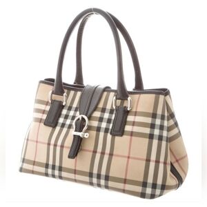Burberry Black Nova Check Vinyl Small Eden Satchel